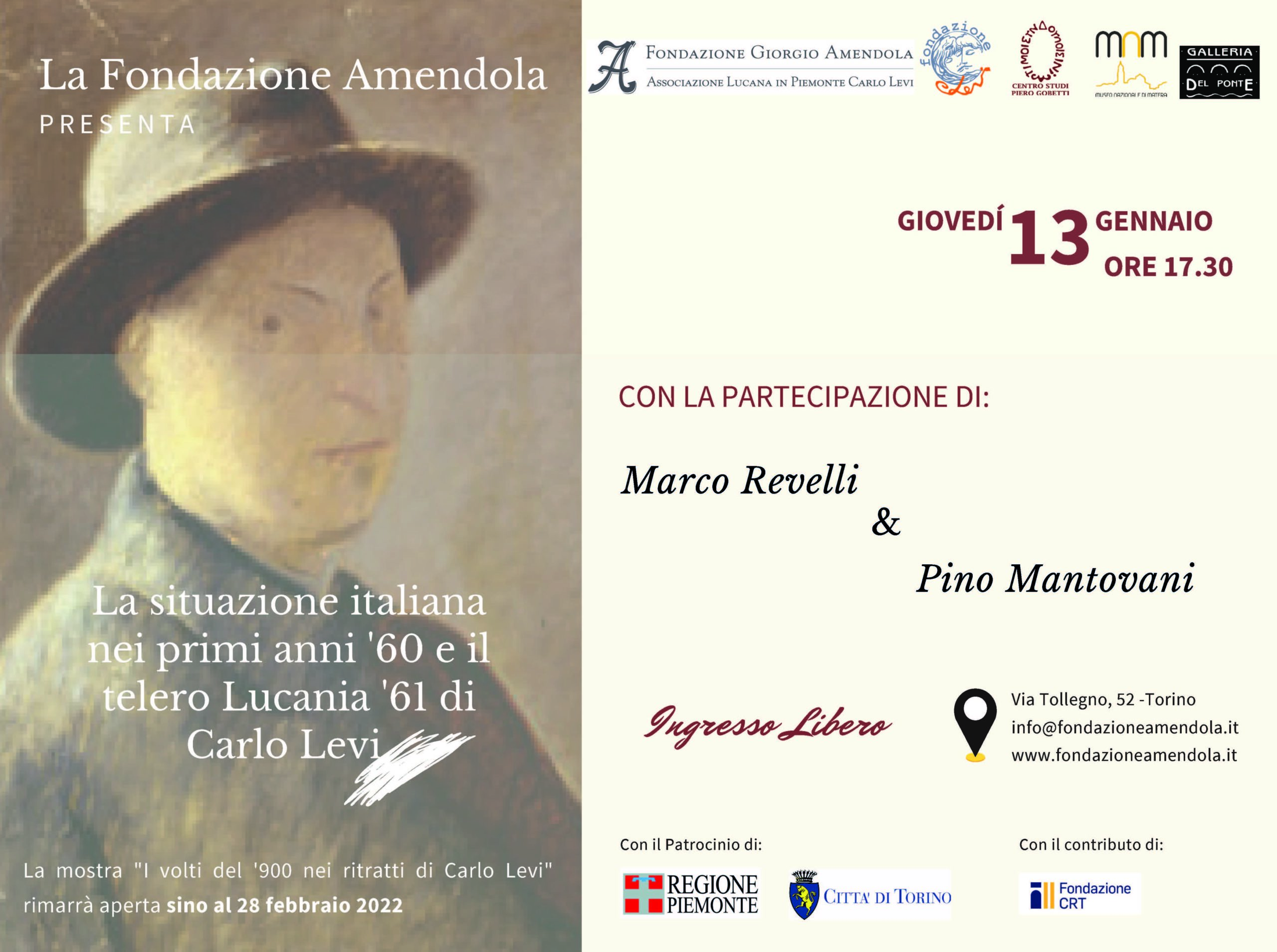 Incontro con Marco Revelli e Pino Mantovani su Carlo Levi