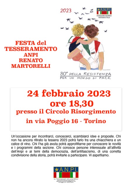 Festa del tesseramento ANPI sezione Martorelli