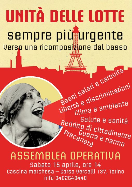 Assemblea cittadina per l'unità delle lotte dei lavoratori