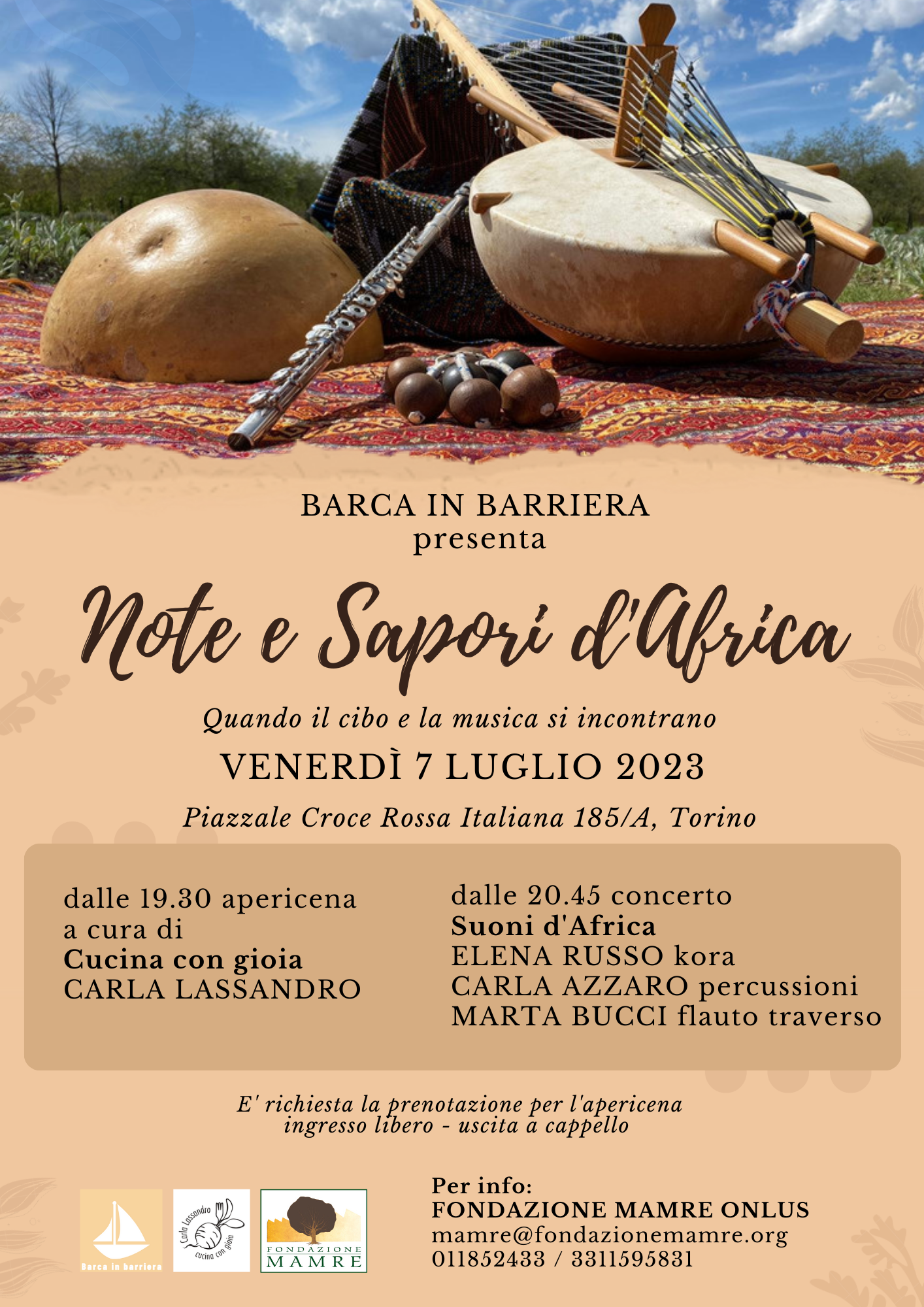 NOTE E SAPORI D'AFRICA: cena e concerto di musica africana