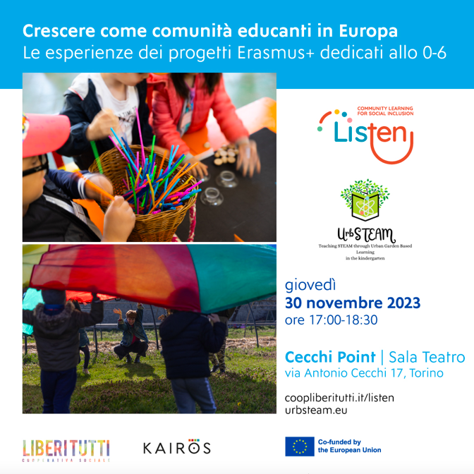 Crescere come comunità educanti in Europa – Le esperienze dei progetti Erasmus + dedicati alla fascia 0 – 6