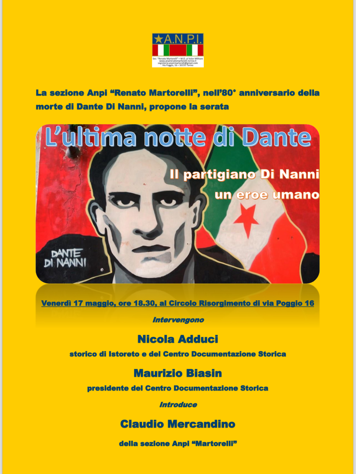 L’ultima notte di Dante di Nanni - per ricordare il partigiano