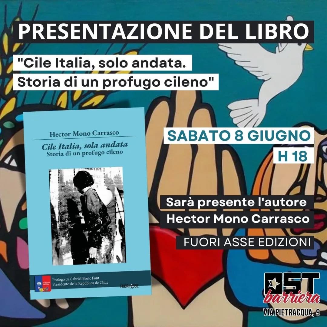 Presentazione libro con autore “CILE ITALIA: STORIA DI UN PROFUGO CILENO”