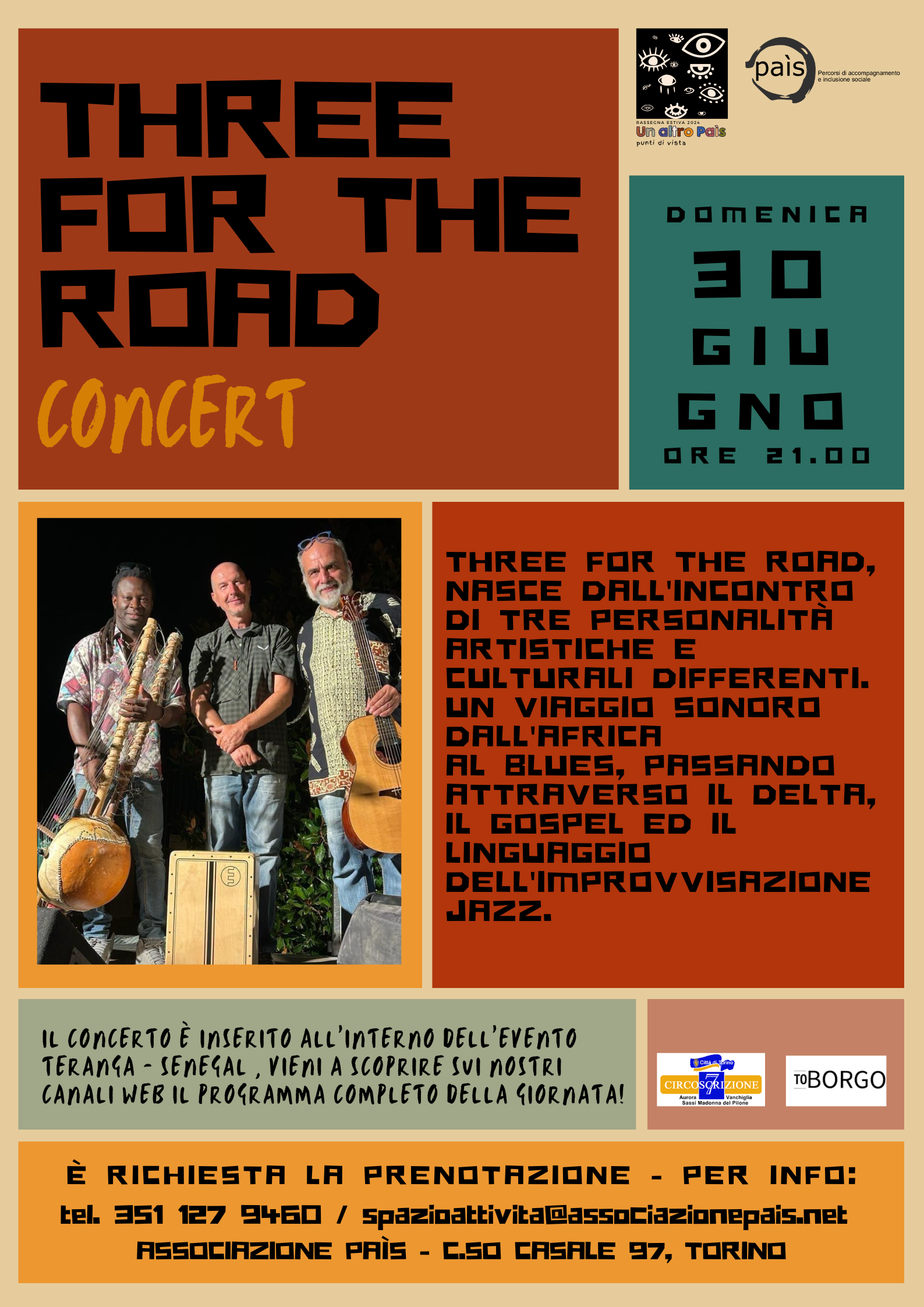 THREE FOR THE ROAD in concerto