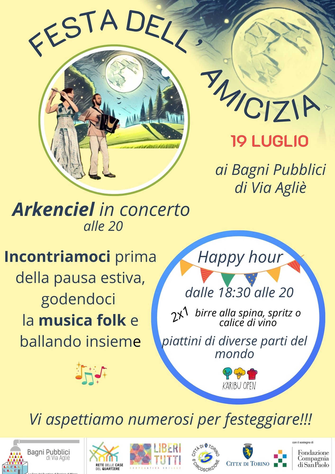 FESTA DELL'AMICIZIA ai Bagni Pubblici di Via Agliè