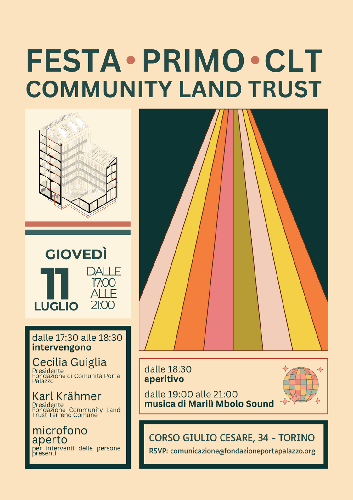 Festa del primo Community Land Trust: presentazione , aperitivo e concerto