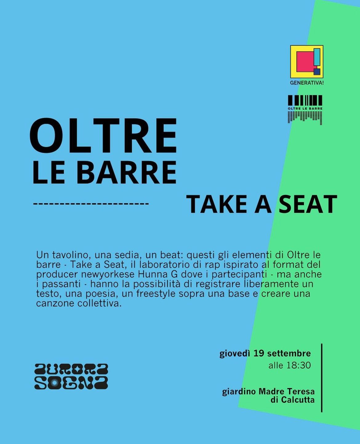 Workshop di rap Oltre le barre - Take a Seat