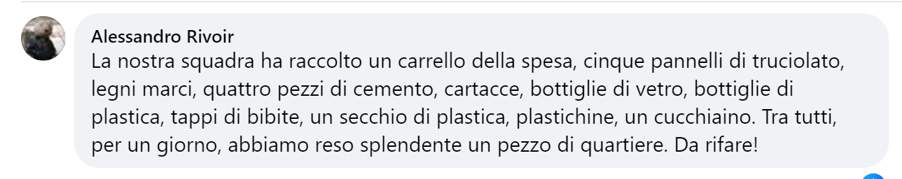 Un commento su FB