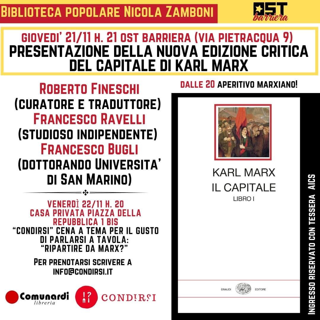 Presentazione della nuova edizione critica del Capitale di Marx