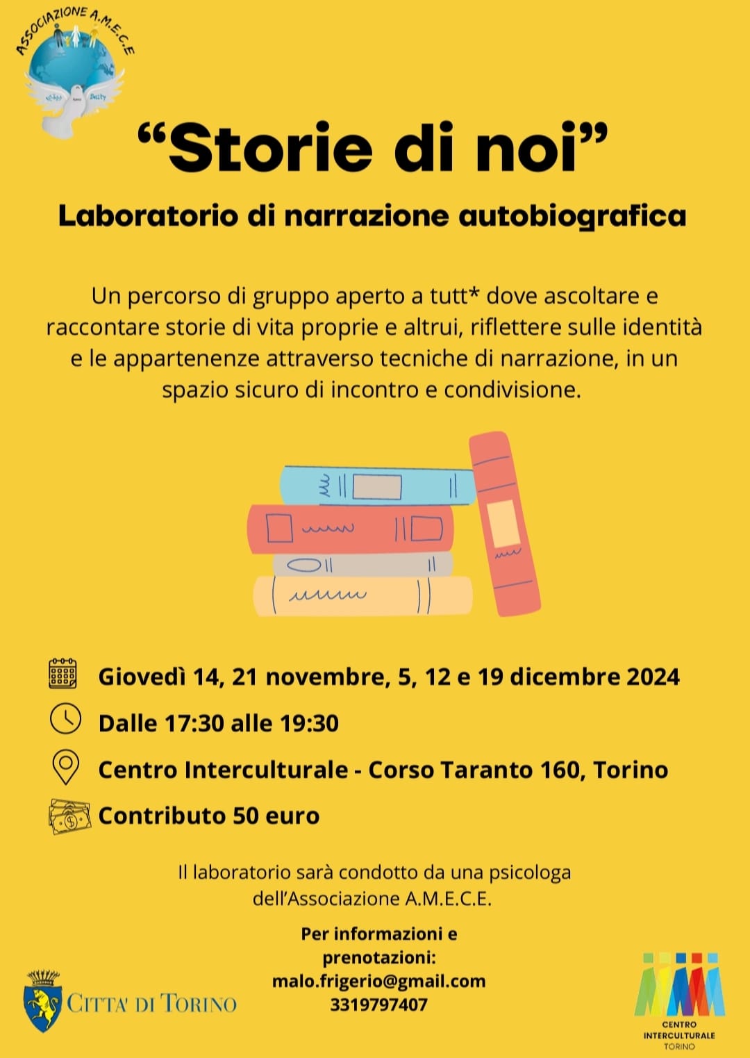 Storie di noi - Laboratorio di narrazione autobiografica al centro Interculturale