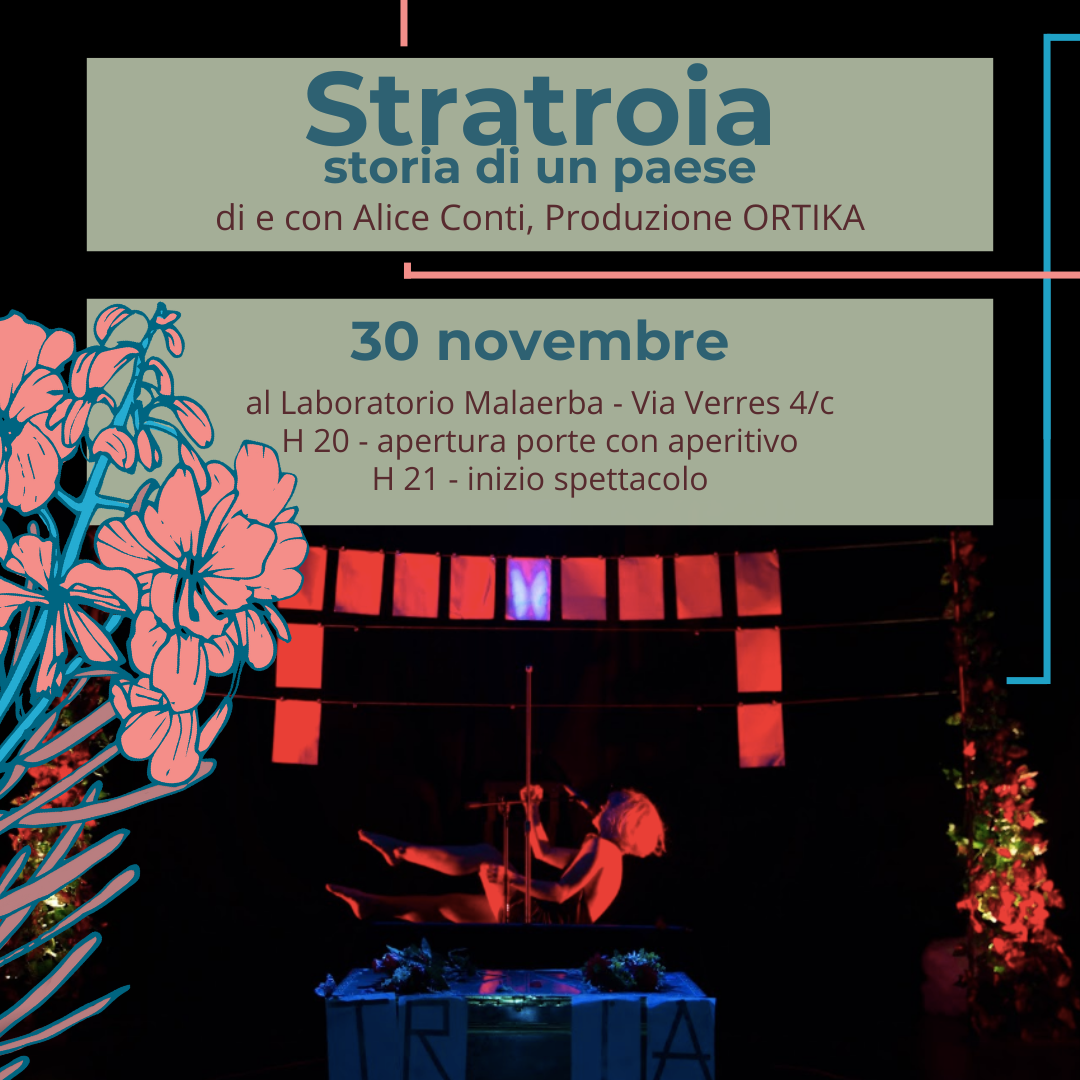 Spettacolo teatrale: STRATROIA, storia di un paese di e con Alice Conti